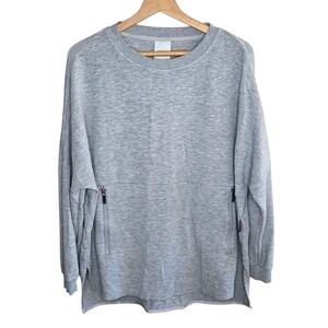Varley | Heather Gray Bayliss Zip Pocket Sweatshirt Size Large